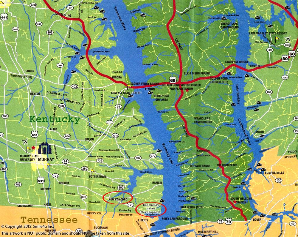 Map Of Lakes In Kentucky World Map